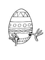 coloriage poussin de paques